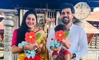 Actress Namitha gets emotional on first birthday of her twin sons 