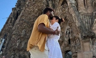 Vignesh Shivan's romantic kiss to Nayanthara in Spain! - Photo goes viral