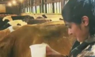 Young actress posts video of milking cow receives flak