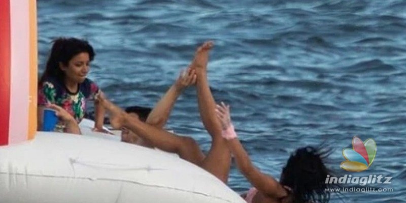Nick Jonas pushes Priyanka Chopra into the sea - pic goes viral