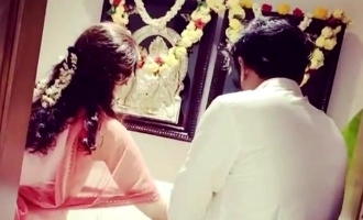Suriya film actress celebrates first Vinayagar Chaturthi with husband - Video goes viral