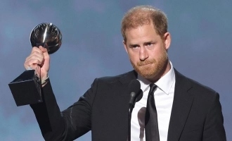 Prince Harry at Espy awards mystery plane with cryptic message