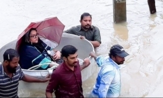 Famous hero's mother caught in floods