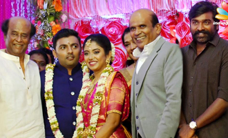 Rajini, Vijay Sethupathi at Actor Vagai Chandrasekhar Daughter Wedding Reception