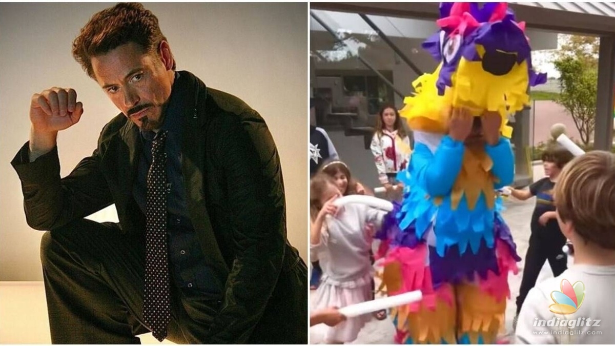 Iron Man star Robert Downey Jr gets attacked by kids - hilarious video!