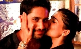 Samantha's special kiss to hubby Naga Chaitanya