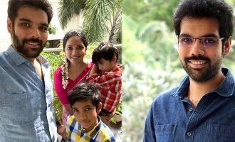 pictures of actor sibiraj with his wife revathi and children two sons dheeran go viral