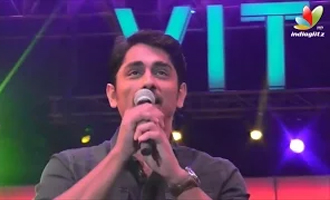 Siddharth entertains VIT College Students with song and dance