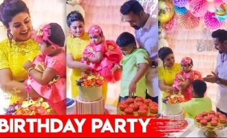 Sneha and Prasanna's cute daughter Aadhyantha's first birthday celebrations video