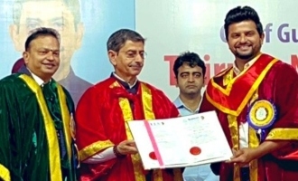 Chennai Super Kings CSK Chinna Thala Suresh Raina Gets Honorary Doctorate Vels University Viral Photos