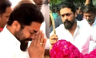 Suriya visits Captain Vijayakanth's memorial and breaks down in tears - Viral video
