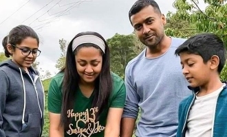 Jyothika's latest photos with her kids Diya, Dev and their new pet rock the internet!