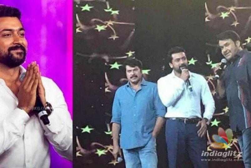 Suriya ecstatic about lifetime moment with Mammootty and Mohan Lal