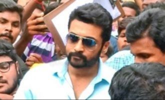 Suriya gets mobbed by thousands of die-hard fans!