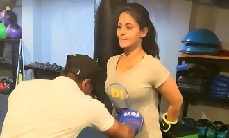 Vikram actress gym practice video goes viral in internet