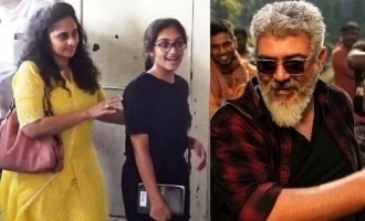Ajith's wife Shalini and daughter Anoushka watch 'Thunivu' special show