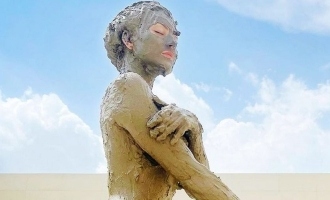 Popular actress shares hot mud bath photo causing mercury levels to soar