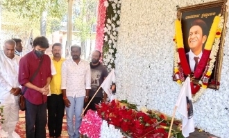 Thalapathy Vijay pays last respect to Kannada actor Puneeth Rajkumar at his memorial in Bangalore