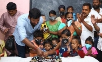 Vishal's awesome gesture to unfortunate children and old people on his birthday