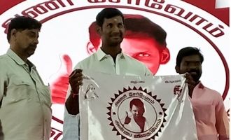 Breaking! Vishal announces his party name and introduces flag