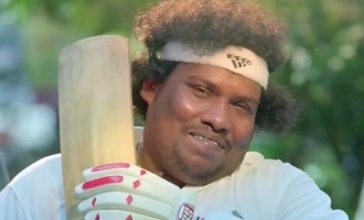 Yogi Babu stuns fans with Thala Dhoni like batting techniques - Cricket video goes viral