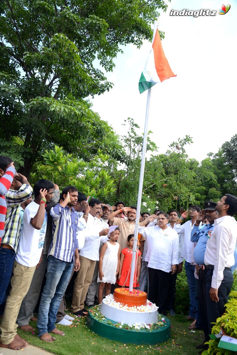Flag hoisted @ Chiranjeevi Blood Bank