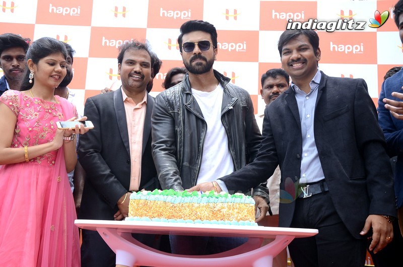 Ram Charan Launches Happi Mobiles Store at Chanda Nagar