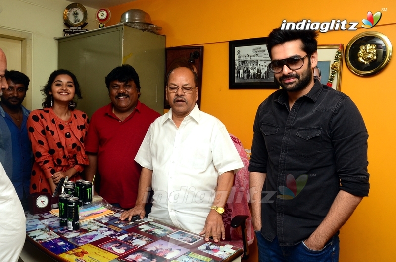 'Hello Guru Prema Kosame' Team at Vishwanath & Sri Ramulu Theaters