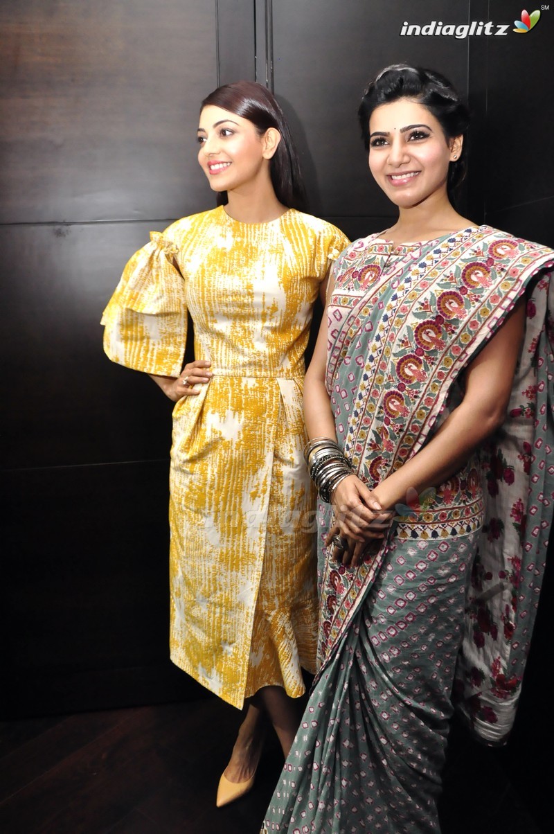 Samantha, Kajal Launches 'Brahmotsavam' Collections