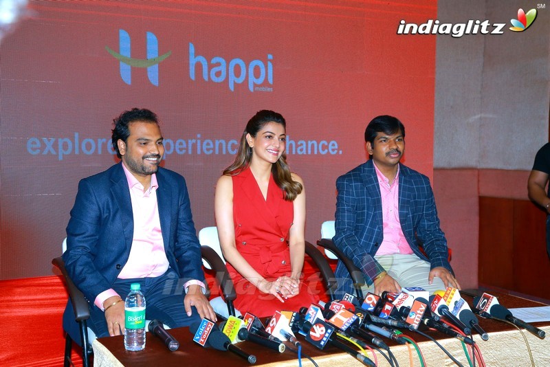 Kajal Agarwal Launches Happi Mobiles @ Hanumakonda