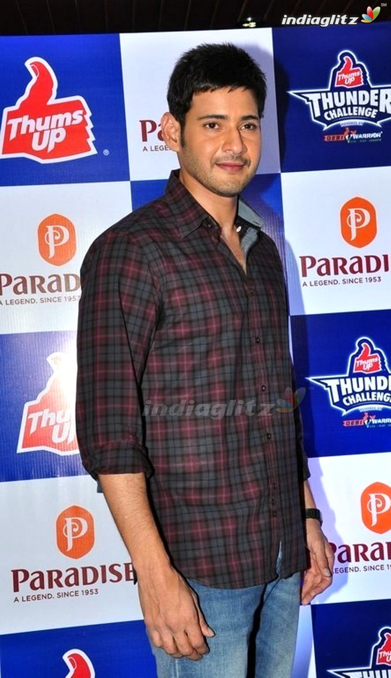 Mahesh Compliments Thumps Up Thunder Challenge Winners