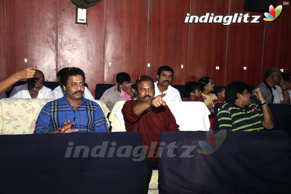 Mohan Babu Watches 'Dynamite' @ Tirupati Krishna Teja Theater