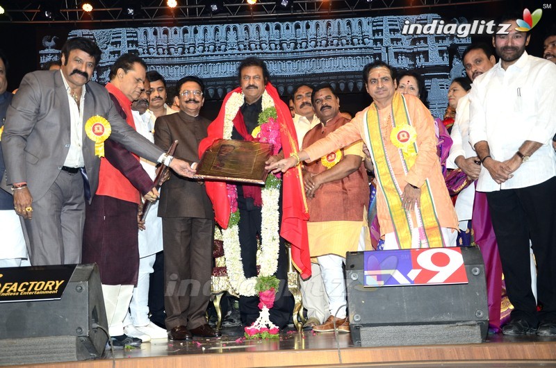 Mohan Babu felicitated by TSR Kakatiya Lalitha Kala Parishat