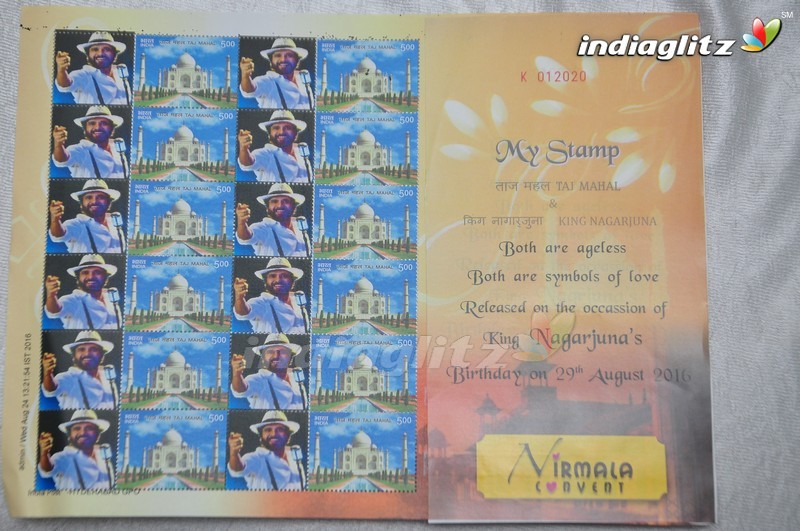 Akhil, Naga Chaitanya Launches Nagarjuna's Postal Stamp