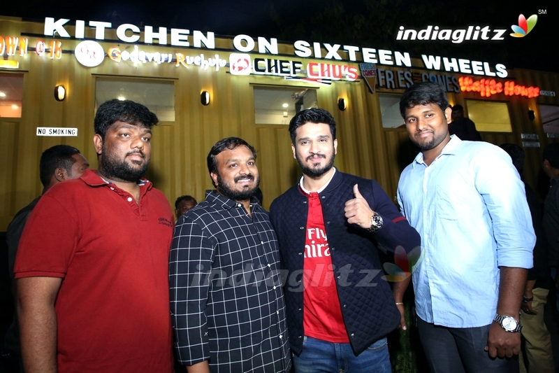 Nikhil Launches Kitchen On Sixteen Wheels Food Truck at Gachibowli