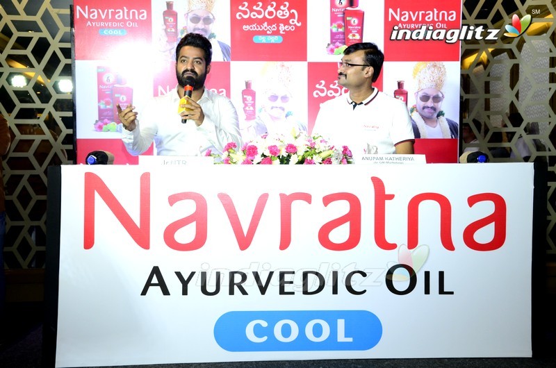 NTR at Navratna Ayurvedic Oil Cool Press Meet