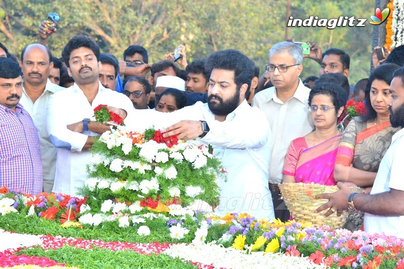 Nandamuri family pay homage @ NTR Ghat