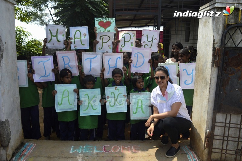 Rakul Preet Birthday Celebrations @ Cherish Orphanage Home