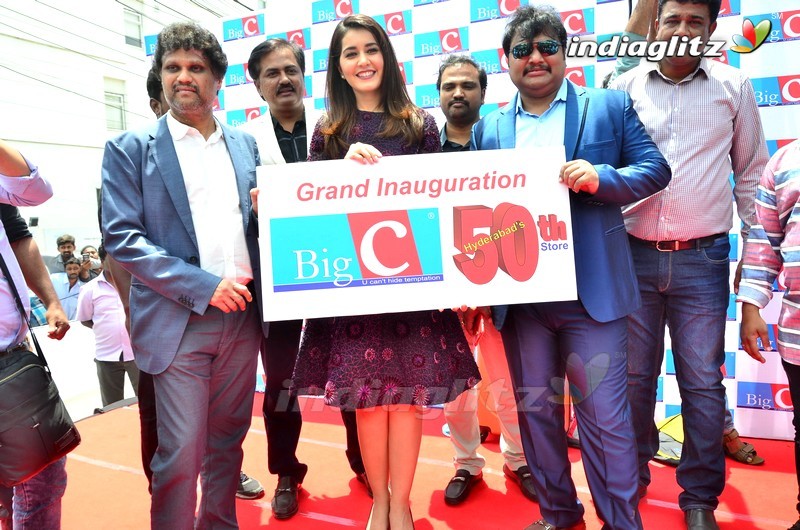 Raashi Khanna Launches Big C Mobiles Hyderabad 50th Store