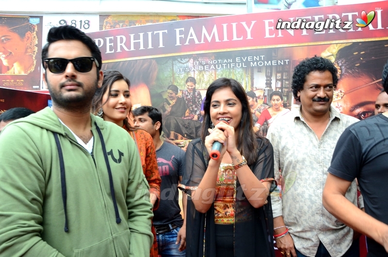 'Srinivasa Kalyanam' Team With Audiences @ Arjun Theater, Kukatpally