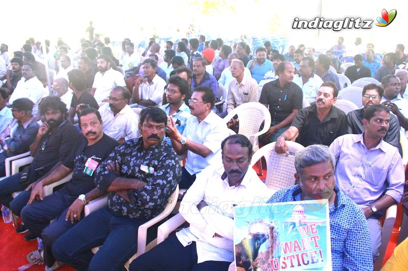 South Indian Artists Association Silent Protest Supporting Jallikattu