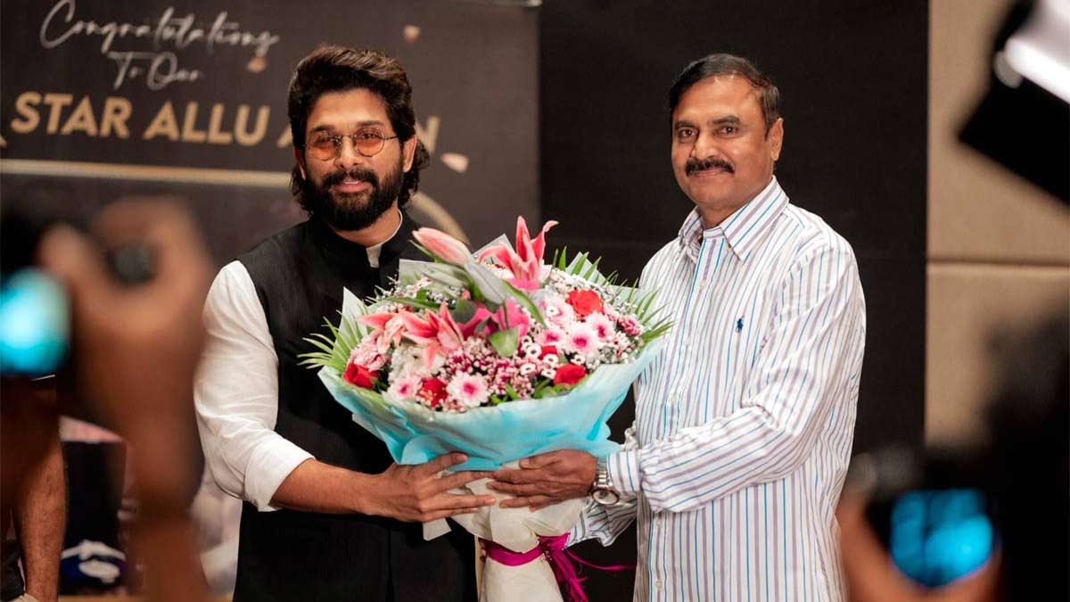Proud Father in Laws grand party to Allu Arjun