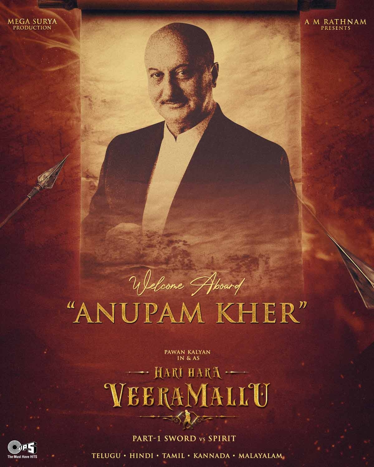 Anupam Kher on board for Pawan Kalyans Hari Hara Veera Mallu