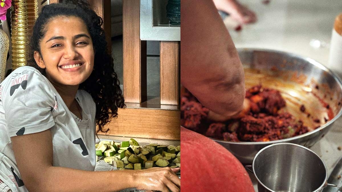 Anupama Parameswaran shares candid Pictures As She makes yummiest Mango Pickle