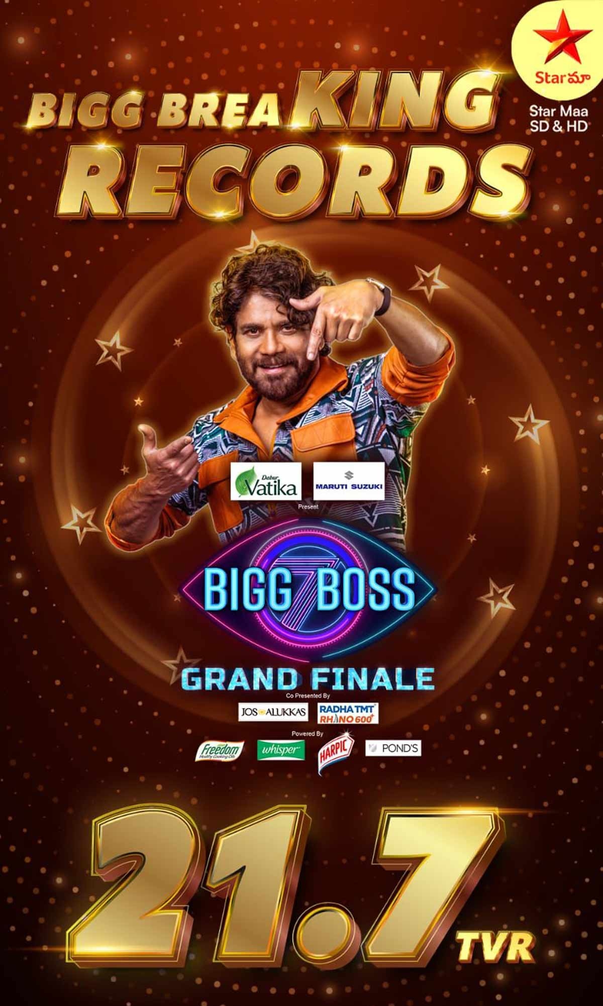 Nagarjunas Bigg Boss 7 Grand Finale shatters all records