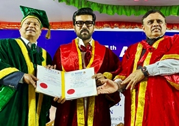 Vels University honors Ram Charan with a Doctorate in Literature
