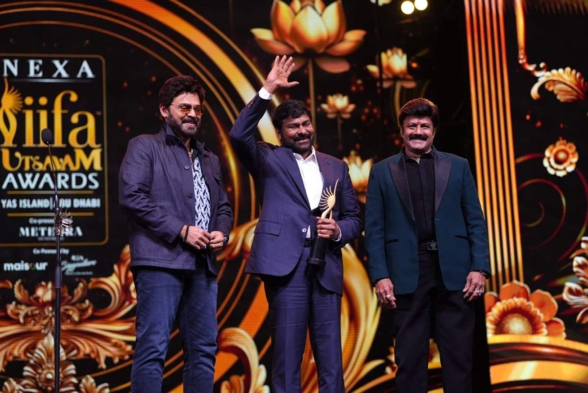 Chiranjeevi Honored with Prestigious Award at IIFA Utsavam in Abu Dhabi