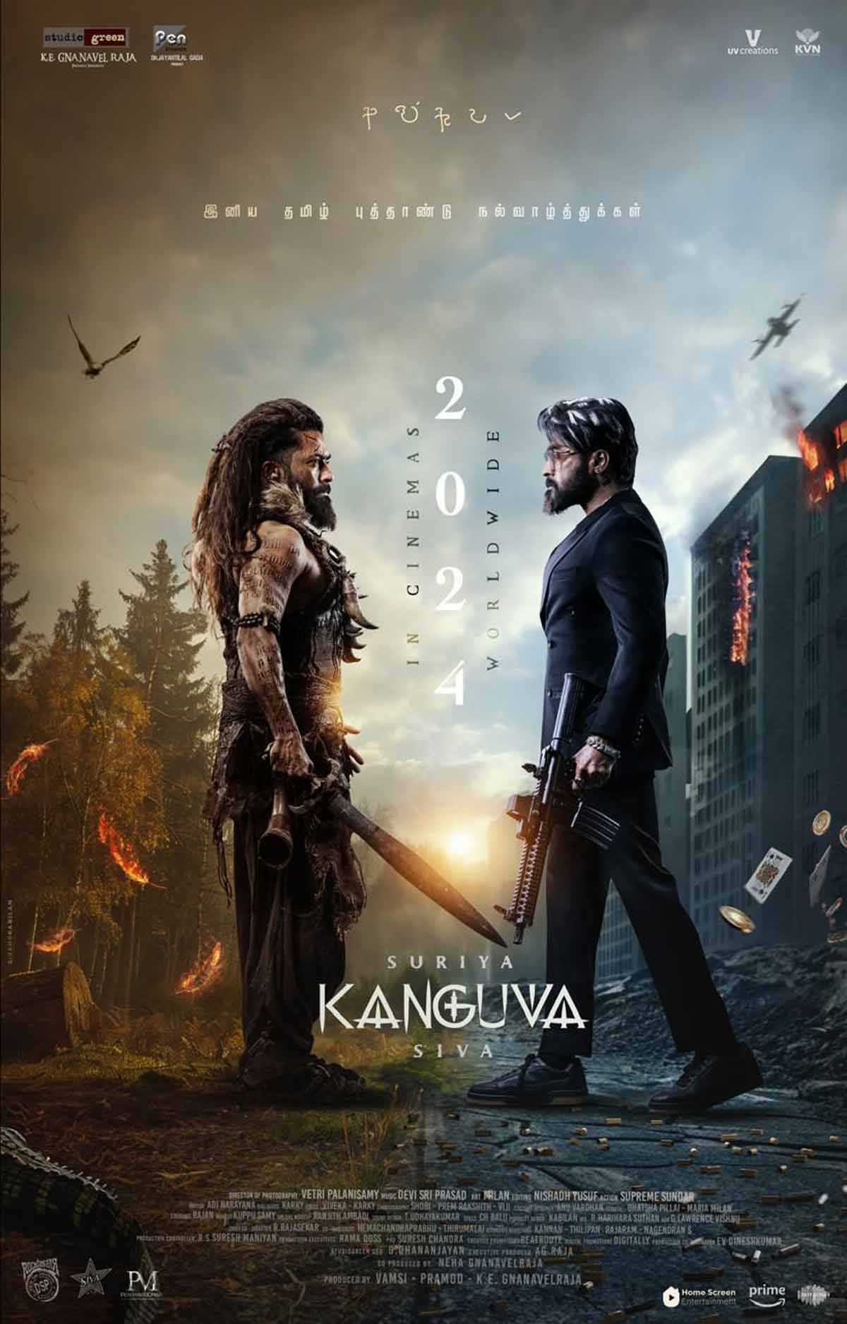 Kanguva New Poster Unveiled: Suriyas Dual Avatars Ignite Excitement!