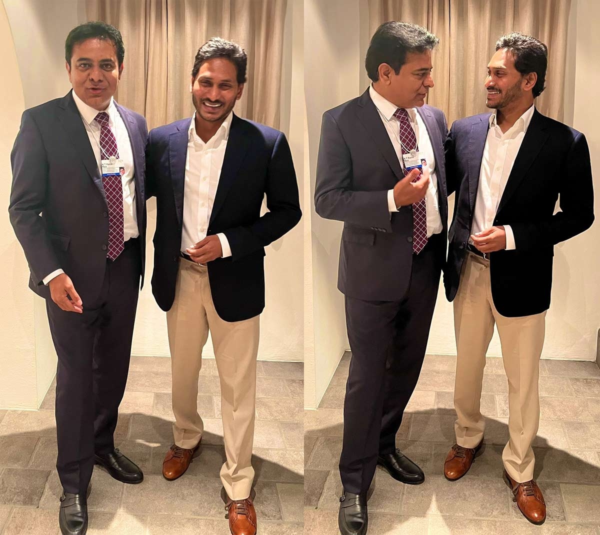 Netizens make curious comments on KTR-Jagan pic