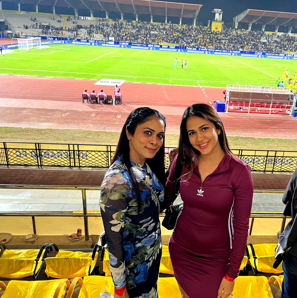 Lucky charm Lavanya Tripathi watches football match